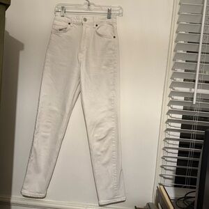 Zara White High-Waisted Jeans